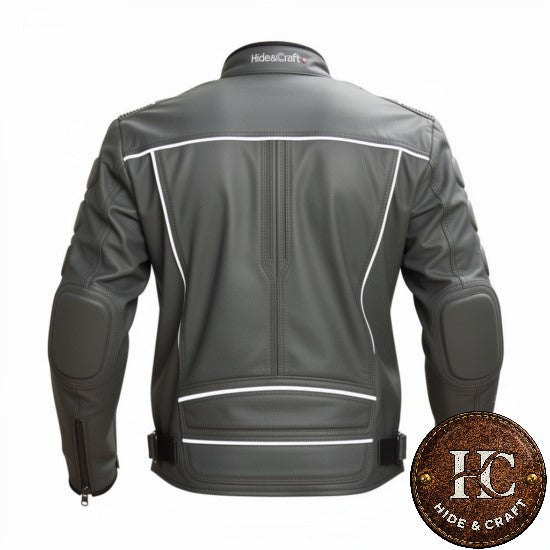 Men's Genuine Leather Motorbike Jacket – Four Colours, One Standard | Hide & Craft