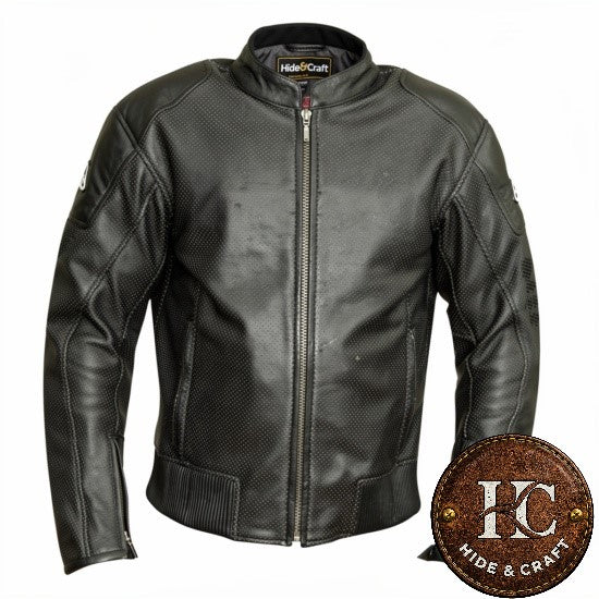 Our Best-Selling Men's Leather Motorbike Jacket – Iconic in Solid Black | Hide & Craft