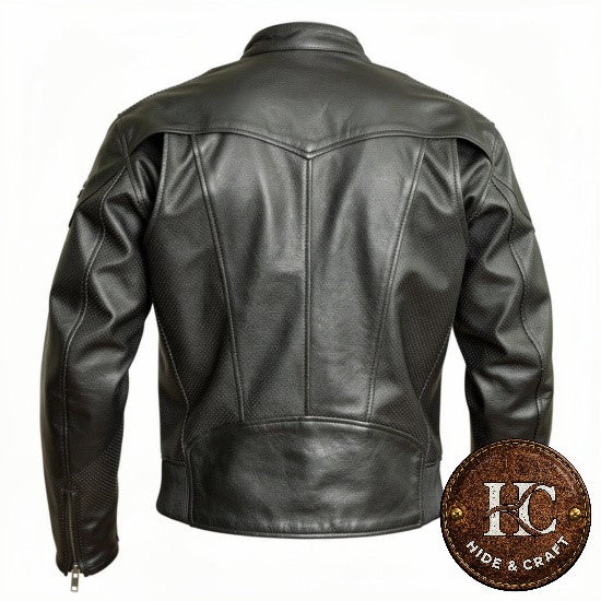 Our Best-Selling Men's Leather Motorbike Jacket – Iconic in Solid Black | Hide & Craft