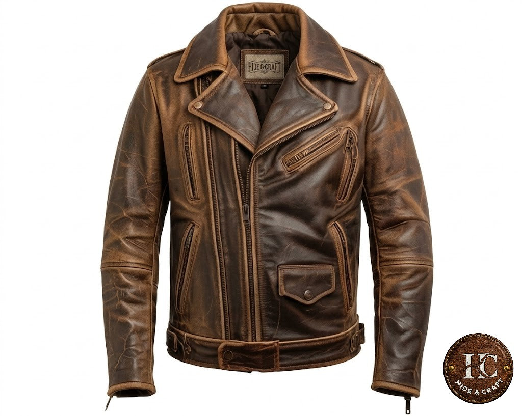 Men's Bossy Lambskin/ Cowhide Leather Jacket – Hide & Crafts