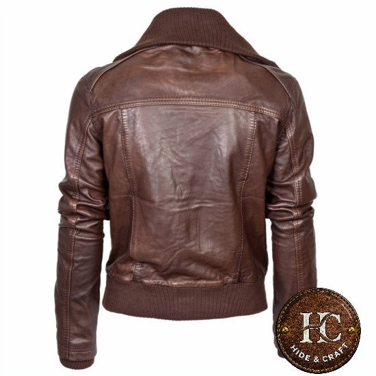 Women's Premium Lambskin Leather Jacket – Slim Fit, Featherlight Luxury | Hide & Craft