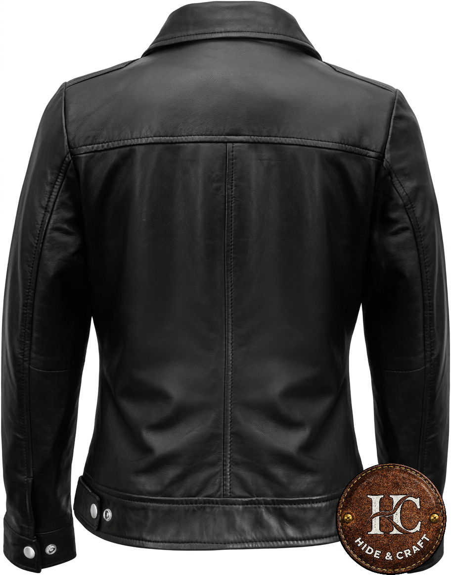 Women's Vintage-Soul Lambskin Leather Jacket – Jet Black | Tobacco Brown | Antique Bronze