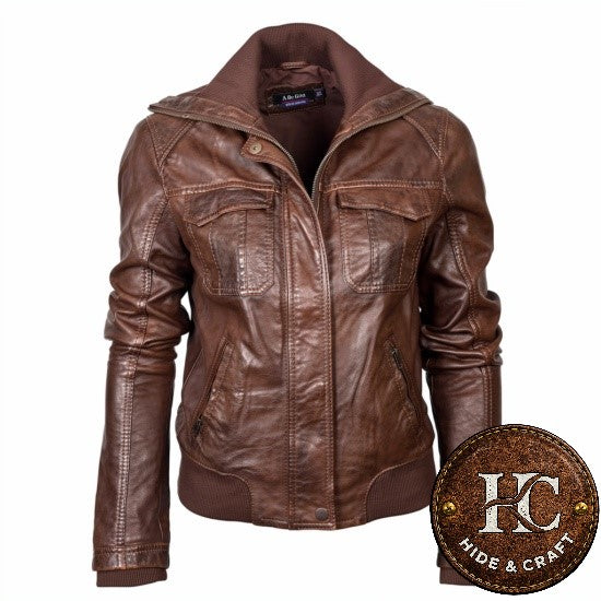 Women's Premium Lambskin Leather Jacket – Slim Fit, Featherlight Luxury | Hide & Craft