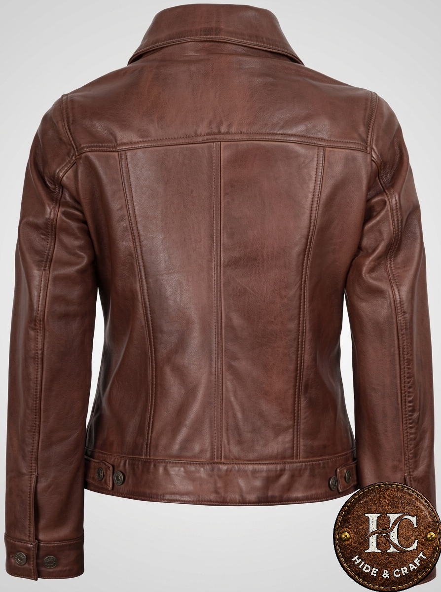 Women's Smart Lambskin Leather Jacket – Black | Brown | Bronze