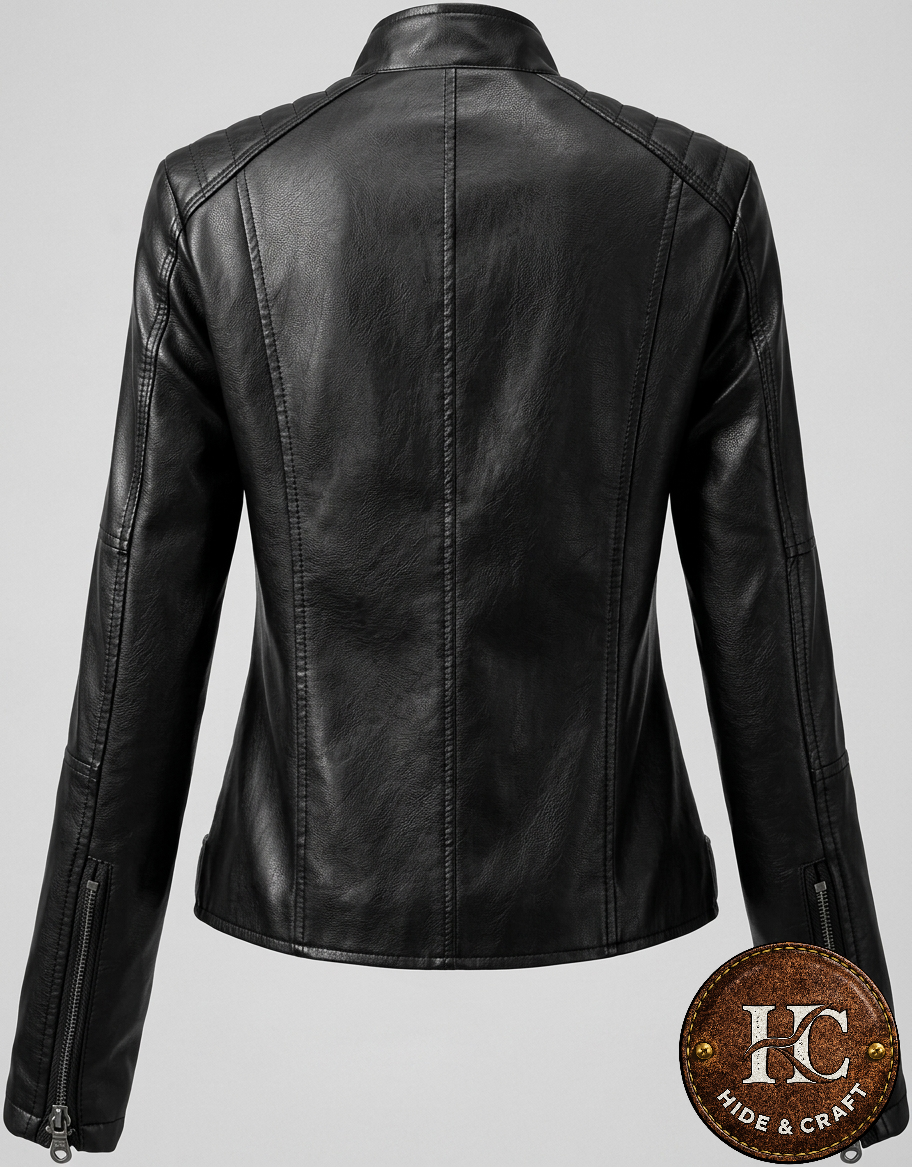 Women's Lambskin Leather Jacket – Tailored Slim Fit | Black | Brown | Bronze