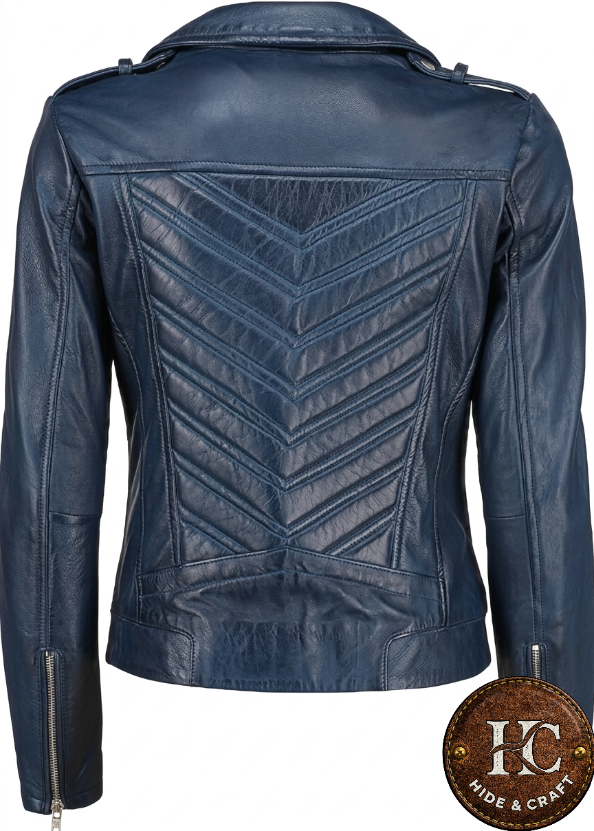 Women's Artisan Lambskin Leather Jacket – Black | Brown | Bronze | Blue
