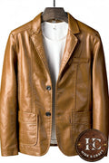 Premium Quality Lambskin Leather Coat for Men. Hide & Craft
