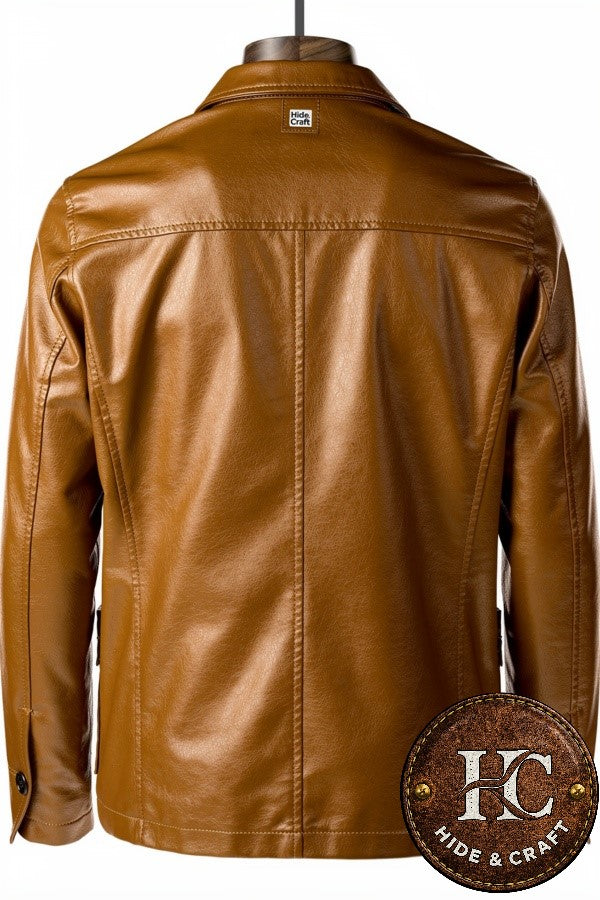 Premium Quality Lambskin Leather Coat for Men. Hide & Craft