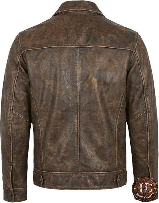 Men's Vintage Lambskin Leather Jacket – Hide & Craft