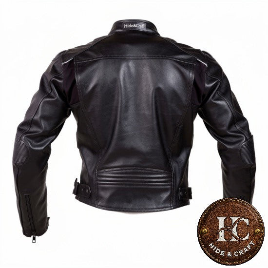 The Perfect Choice – Men's Black Leather Motorbike Jacket | Hide & Craft