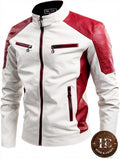 Men's Full-Grain Cowhide Motorbike Jacket – Black | Brown | Bronze | White