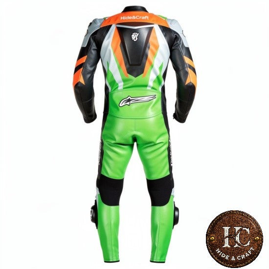Genuine Leather Motorbike Suit for Men – Multicolor Edition