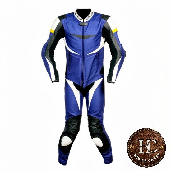 Men's Premium Cowhide Leather Motorbike Suit – One-Piece Riding Gear