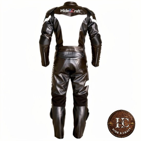 Rider's Best Choice Leather Motorbike Suit – Black