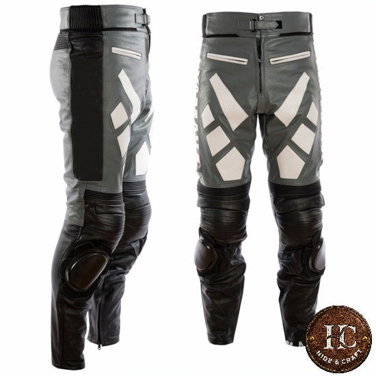 Premium Leather Grey Rider's Trouser
