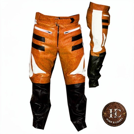 New Looks Leather Trouser Moto Racing