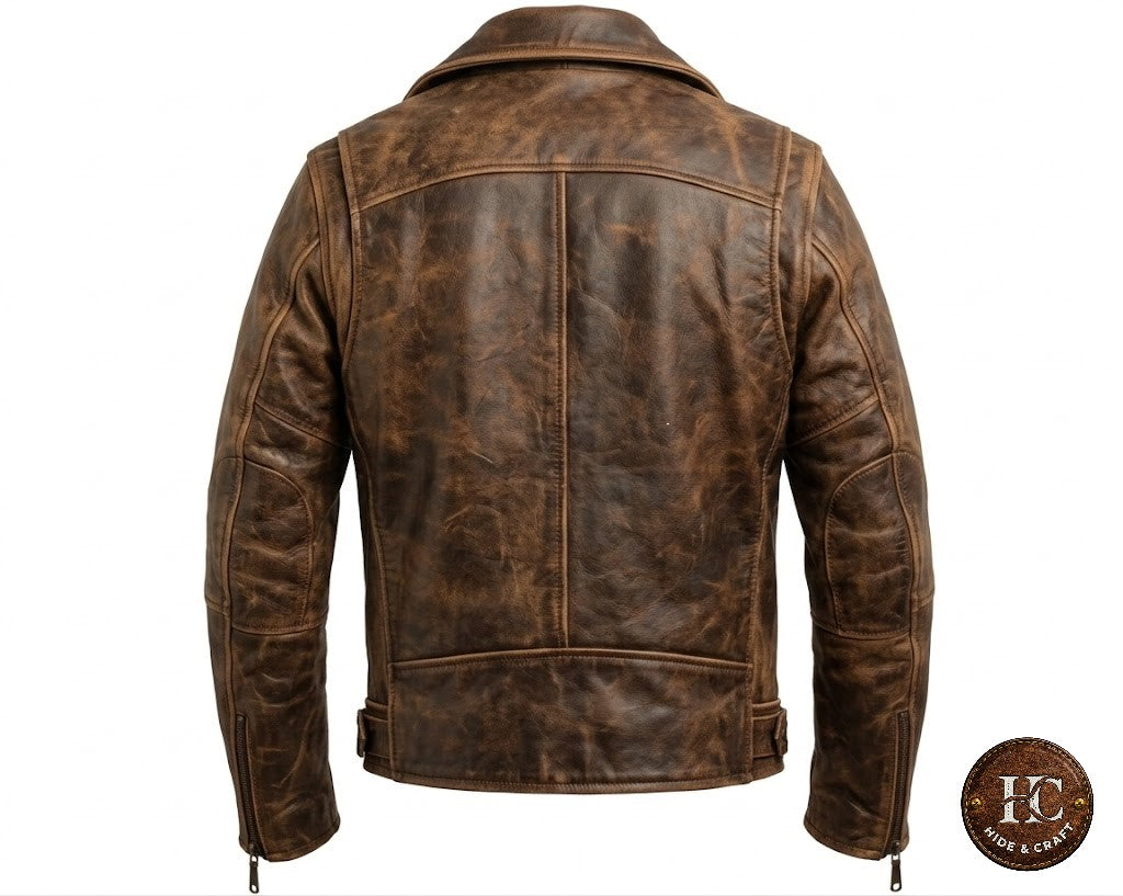 Men's Bossy Lambskin/ Cowhide Leather Jacket – Hide & Crafts